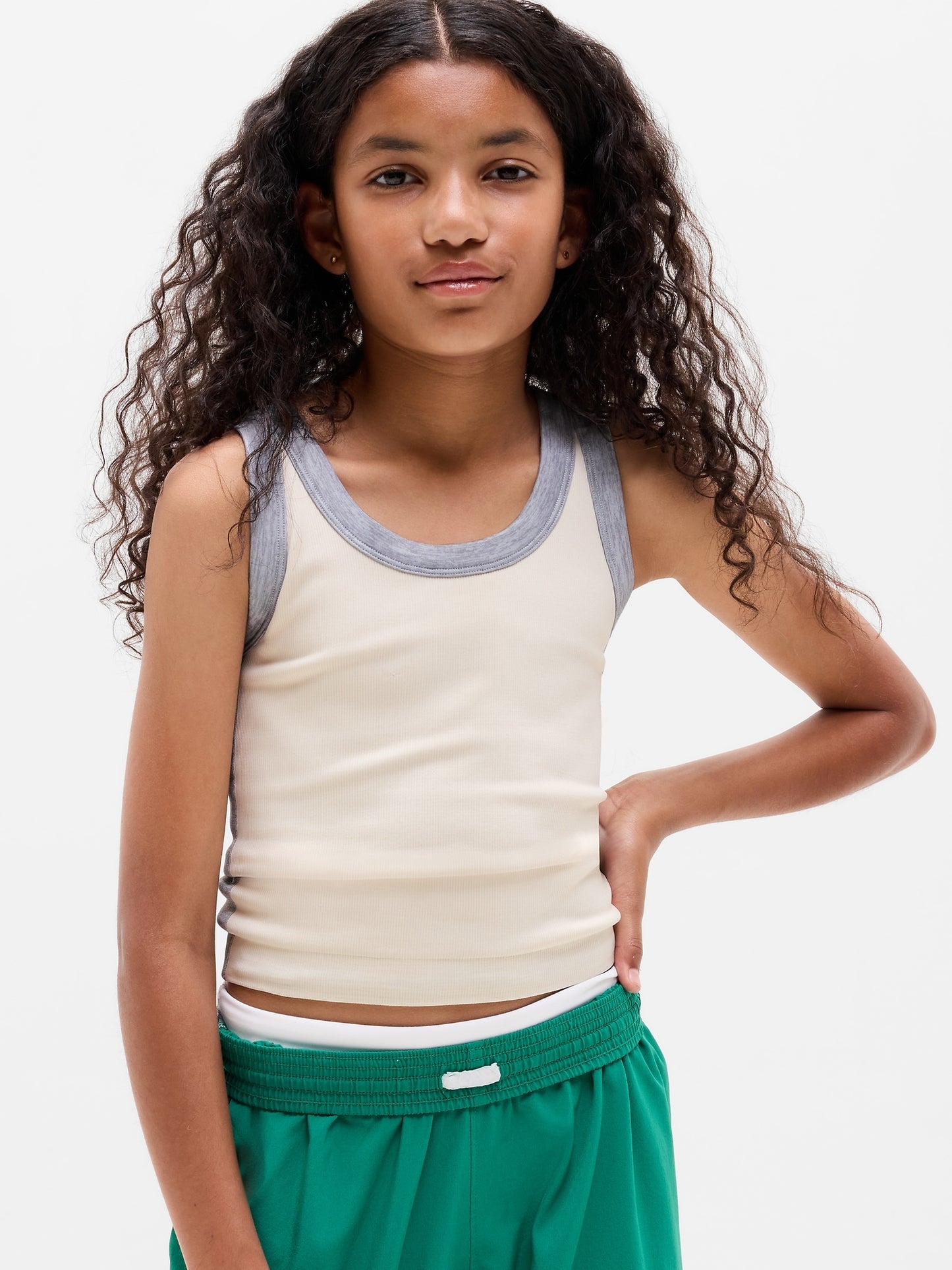 Athleta Girl Rise Above Rib Scoop Tank