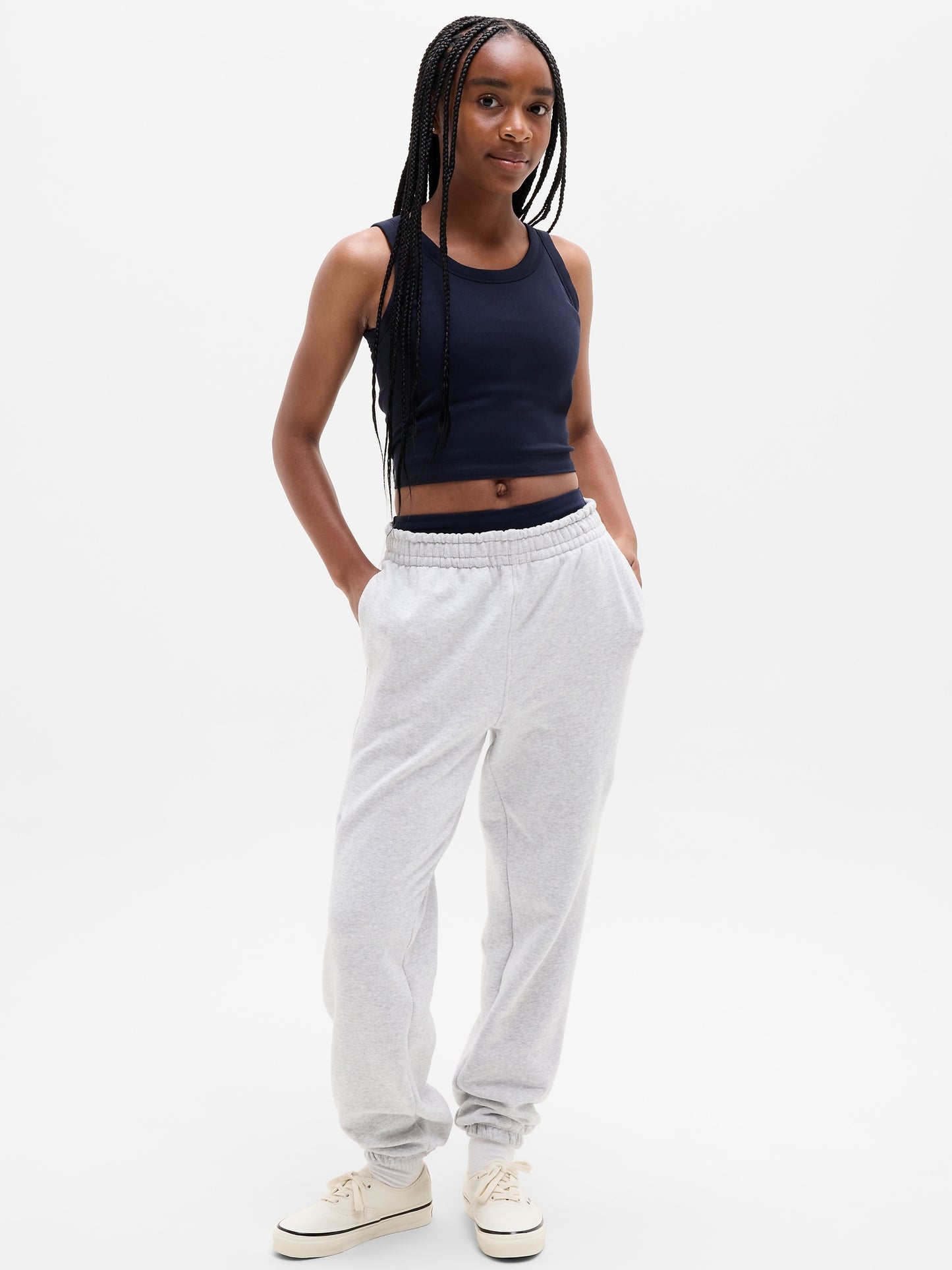 Athleta Girl Rise Above Rib Scoop Tank